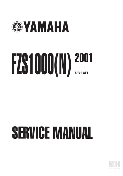 YAMAHA FZS1000 (N) MOTORCYCLE SERVICE MANUAL 403 PAGES ENGLISH