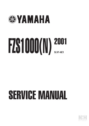 YAMAHA FZS1000 (N) MOTORCYCLE SERVICE MANUAL 403 PAGES ENGLISH