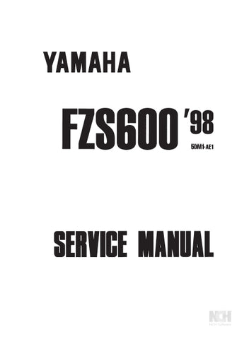YAMAHA FZS600 MOTORCYCLE SERVICE MANUAL 364 PAGES ENGLISH