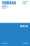 YAMAHA G21A UTILITY CAR OWNERS/OPERATORS MANUAL 48 PAGES ENGLISH