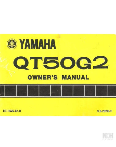 YAMAHA QT50G2 MOTORCYCLE OWNER'S MANUAL 39 PAGES ENG
