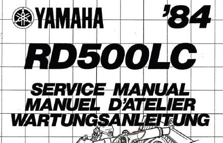 YAMAHA RD500LC MOTORCYCLE SERVICE MANUAL 110 PAGES ENGLISH