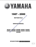 YAMAHA SH50A SH50B SH50F SH50H SH50K SH50M SH50T SH50U SH50W MOTORCYCLE SERVICE MANUAL 185 PAGES ENGLISH