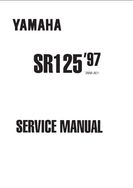 YAMAHA SR125 MOTORCYCLE SERVICE MANUAL INC SCHEM DIAGS 243 PAGES ENG