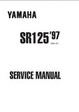 YAMAHA SR125 MOTORCYCLE SERVICE MANUAL INC SCHEM DIAGS 243 PAGES ENG