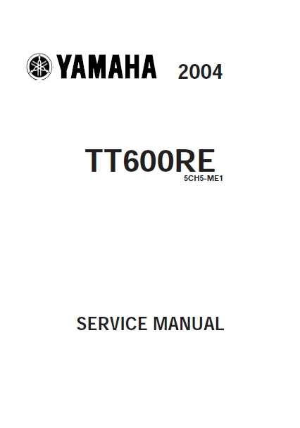 YAMAHA TT600RE MOTORCYCLE SERVICE MANUAL 382 PAGES ENGLISH