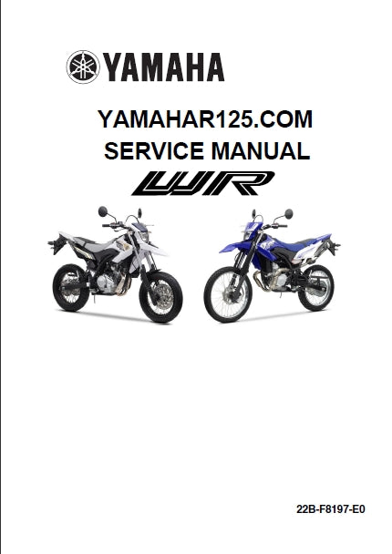 YAMAHA WR125R WR125X MOTORCYCLE SERVICE MANUAL 372 PAGES ENGLISH