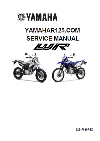 YAMAHA WR125R WR125X MOTORCYCLE SERVICE MANUAL 372 PAGES ENGLISH