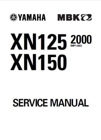 YAMAHA XN125 XN150 SCOOTER SERVICE MANUAL 259 PAGES ENGLISH