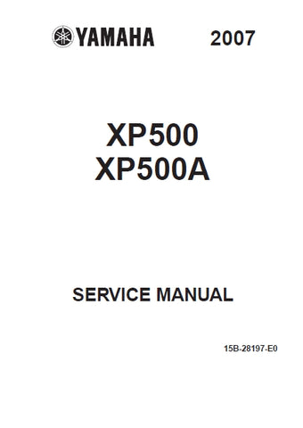 YAMAHA XP500 XP500A SCOOTER SERVICE MANUAL 450 PAGES ENGLISH