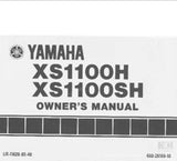 YAMAHA XS1100H XS1100SH MOTORCYCLE OWNER'S MANUAL 53 PAGES ENG