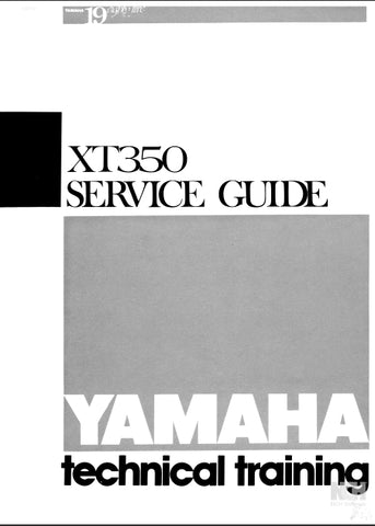 YAMAHA XT350 MOTORCYCLE SERVICE GUIDE INC SCHEM DIAGS 28 PAGES ENG