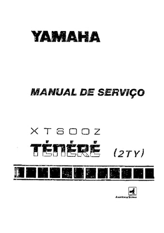 YAMAHA XT600Z TENERE MOTOCICLETA MANUAL DE SERVICO 229 PAGINAS PORTUGUESE