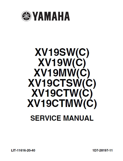 YAMAHA XV19 MOTORCYCLE SERVICE MANUAL 444 PAGES ENGLISH