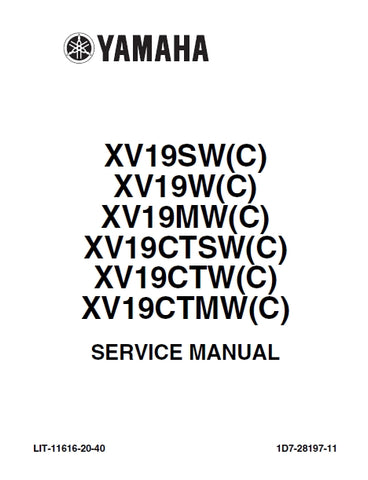 YAMAHA XV19 MOTORCYCLE SERVICE MANUAL 444 PAGES ENGLISH