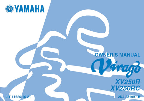 YAMAHA XV250R XV250RC MOTORCYCLE OWNER'S MANUAL 97 PAGES ENGLISH