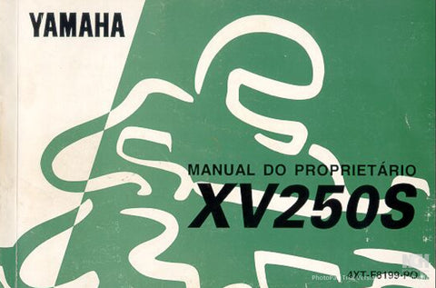YAMAHA XV250S MOTOCICLETA MANUAL DO PROPRIETARIO 85 PAGINAS PORTUGUESE