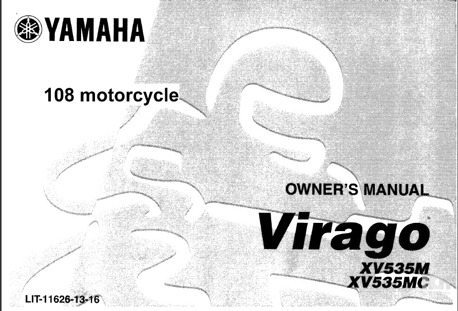 YAMAHA XV535M XV535MC VIRAGO MOTORCYCLE OWNER'S MANUAL 98 PAGES ENG