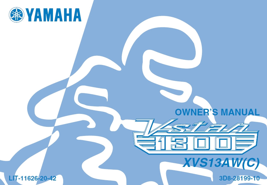 YAMAHA XVS13AW(C) MOTORCYCLE OWNER'S MANUAL 97 PAGES ENGLISH