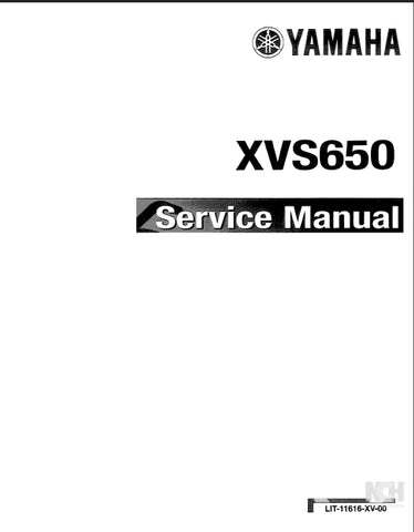 YAMAHA XVS650 VSTAR MOTORCYCLE SERVICE MANUAL 360 PAGES ENGLISH