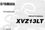 YAMAHA XVZ13LT MOTORCYCLE OWNERS MANUAL 104 PAGES ENGLISH