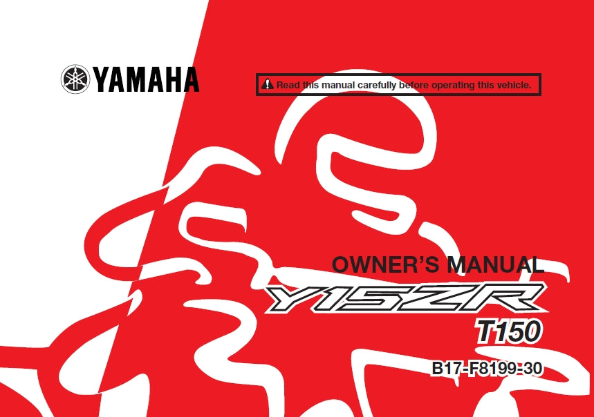 YAMAHA Y15ZR T150 MOTORCYCLE OWNERS MANUAL 92 PAGES ENGLISH