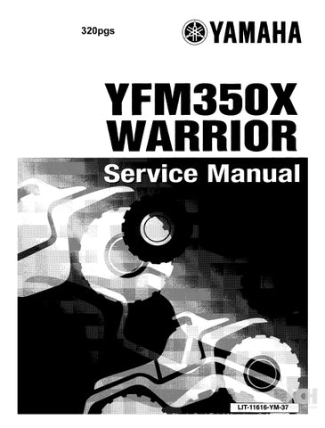 YAMAHA YFM350X WARRIOR ALL TERRAIN VEHICLE SERVICE MANUAL 311 PAGES ENGLISH