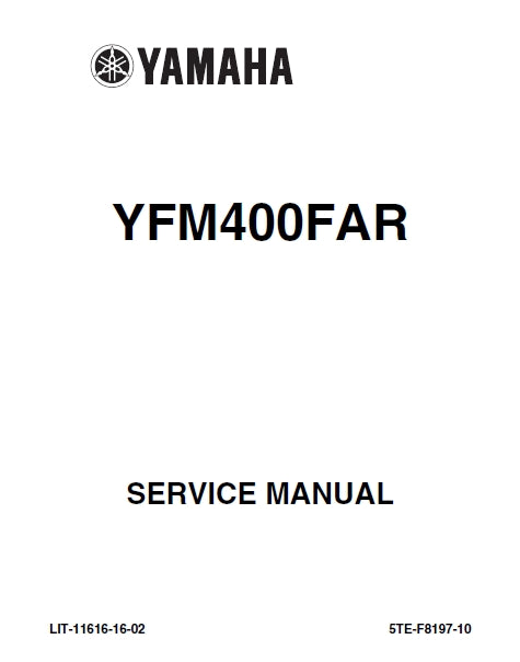 YAMAHA YFM400FAR ALL TERRAIN VEHICLE SERVICE MANUAL 481 PAGES ENGLISH