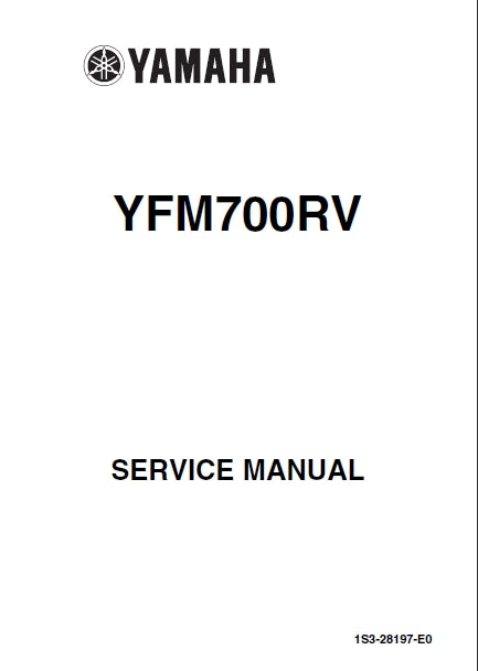 YAMAHA YFM700RV MOTORCYCLE SERVICE MANUAL 2006 409 PAGES ENGLISH