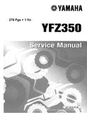 YAMAHA YFZ350 ALL TERRAIN VEHICLE SERVICE MANUAL 278 PAGES ENGLISH