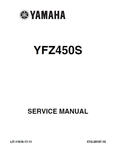 YAMAHA YFZ450S ALL TERRAIN VEHICLE SERVICE MANUAL 355 PAGES ENGLISH