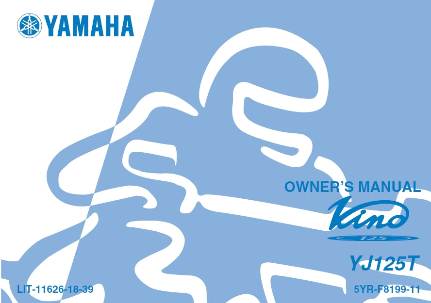 YAMAHA YJ125T VINO SCOOTER OWNER'S MANUAL 76 PAGES ENG