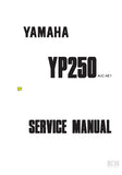 YAMAHA YP250 SCOOTER SERVICE MANUAL 267 PAGES ENGLISH