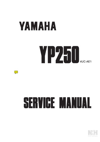 YAMAHA YP250 SCOOTER SERVICE MANUAL 267 PAGES ENGLISH