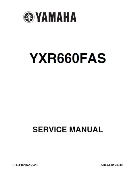 YAMAHA YXR660FAS ALL TERRAIN VEHICLE SERVICE MANUAL 421 PAGES ENGLISH