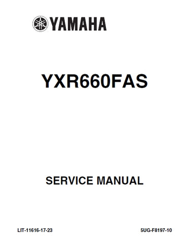 YAMAHA YXR660FAS ALL TERRAIN VEHICLE SERVICE MANUAL 421 PAGES ENGLISH
