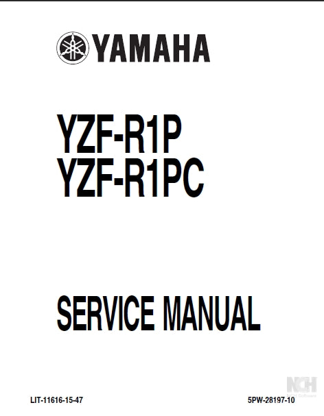 YAMAHA YZF-R1P YZF-R1PC MOTORCYCLE SERVICE MANUAL 439 PAGES ENGLISH