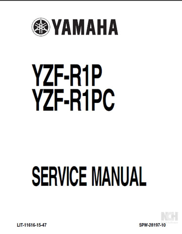 YAMAHA YZF-R1P YZF-R1PC MOTORCYCLE SERVICE MANUAL 439 PAGES ENGLISH