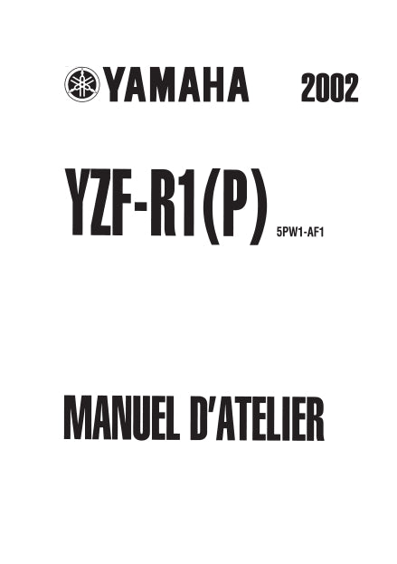 YAMAHA YZF-R1(P) MOTO MANUEL D'ATELIER 471 PAGES FRANCAIS