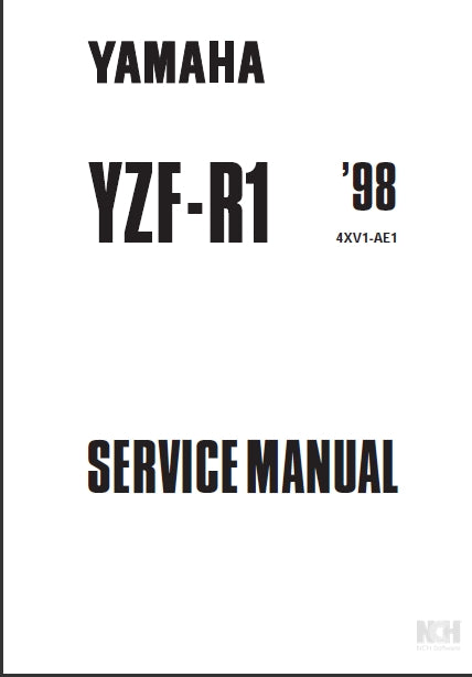 YAMAHA YZF-R1 MOTORCYCLE SERVICE MANUAL 418 PAGES ENGLISH
