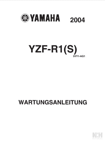 YAMAHA YZF-R1(S) MOTORRAD WARTUNGSANLEITUNG 494 SEITE DEUTSCH