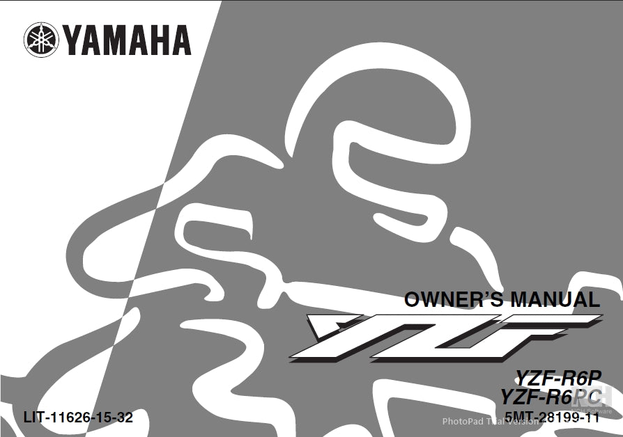 YAMAHA YZF-R6P YZF-R6PC MOTORCYCLE OWNER'S MANUAL 128 PAGES ENG