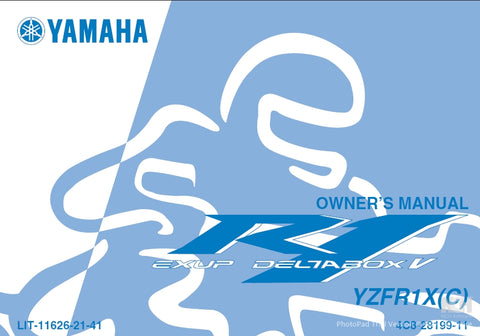 YAMAHA YZFR1X(C) MOTORCYCLE OWNER'S MANUAL 118 PAGES ENG