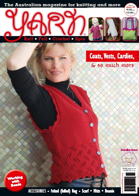 YARN 27 VOL 12  KNITTING AND CROCHET PATTERNS KNITTING MAGAZINE 60 PAGES ENGLISH