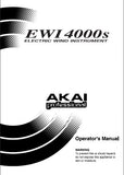 AKAI EWI4000s ELECTRIC WIND INSTRUMENT OPERATOR'S MANUAL INC CONN DIAGS AND TRSHOOT GUIDE 62 PAGES ENG