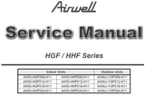 AIRWELL AWSI-HGF009-H11 HGF HHF YGF SERIES MONO SPLIT AIR CONDITIONERS SERVICE MANUAL INC WIRING DIAGS TRSHOOT GUIDE AND PARTS LIST 69 PAGES ENG