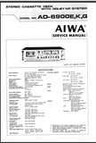 AIWA AD-6900E, K, G STEREO CASSETTE DECK SERVICE MANUAL INC LEVEL DIAGS PCBS SCHEM DIAGS AND PARTS LIST 24 PAGES ENG