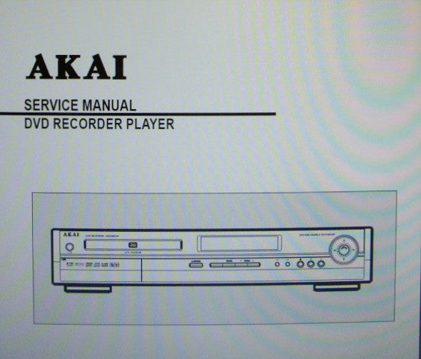 AKAI ADR-5800DI DVD RECORDER PLAYER SERVICE MANUAL INC TRSHOOT GUIDE BLK DIAGS WIRING DIAG SCHEMS AND PCBS 62 PAGES ENG