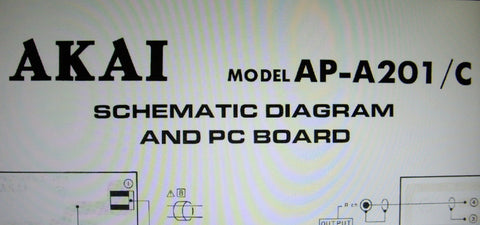 AKAI AP-A201 AP-A201C DIRECT DRIVE TURNTABLE SCHEMATIC DIAGRAM AND PC BOARD 3 PAGES ENG