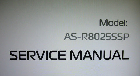 AKAI AS-R8025SSP SUBWOOFER SERVICE MANUAL INC SCHEM DIAG PCBS AND TRSHOOT GUIDE 10 PAGES ENG